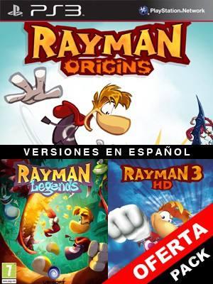 3 juegos en 1 Rayman Origins Mas Rayman Legends Mas RAYMAN 3 HD