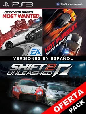 3 juegos en 1 SHIFT 2 UNLEASHED Mas Need for Speed Most Wanted Mas Need for Speed Hot Pursuit