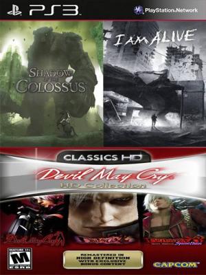 5 juegos en 1 Shadow of the Colossus Mas Devil May Cry HD Collection Mas I Am Alive PS3