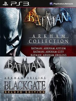 4 juegos en 1 Batman Arkham Collection Mas Batman Arkham Origins Blackgate Deluxe Edition PS3