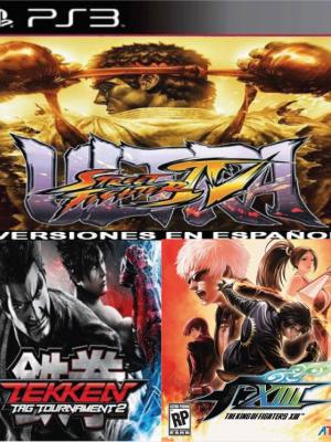 3 juegos en 1 Ultra Street Fighter IV Mas TEKKEN TAG TOURNAMENT 2 Mas The King of Fighters XIII